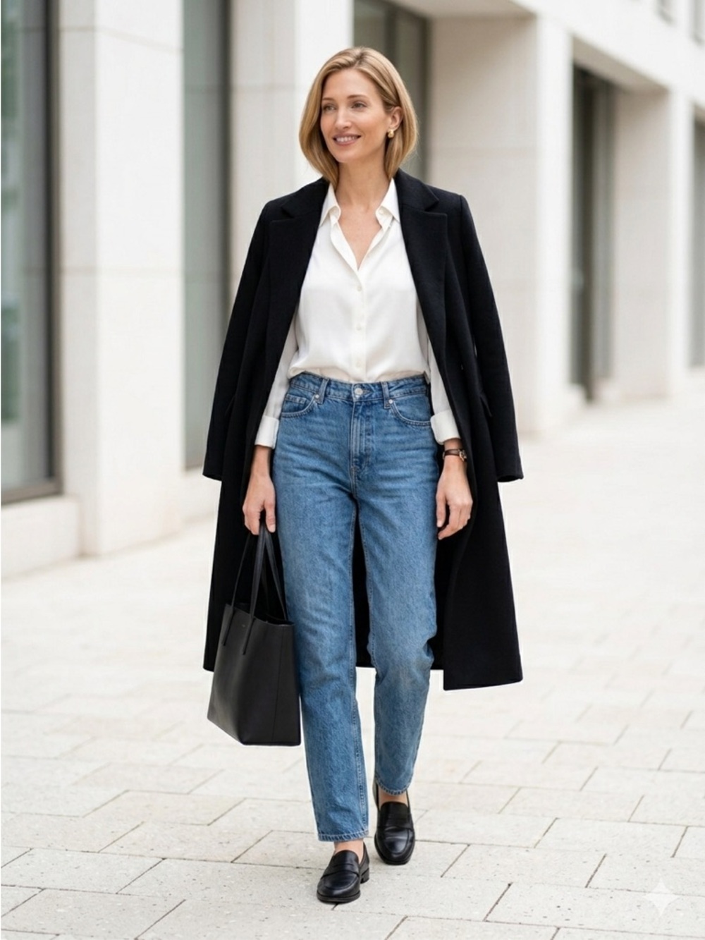 Zara Basic Z1975 Straight-Leg Denim/Medium Wash